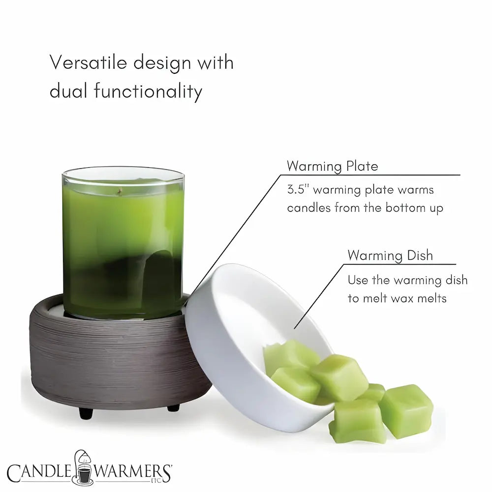 Calentador Electrico Grey Texture 2 en 1 - Candle Warmers