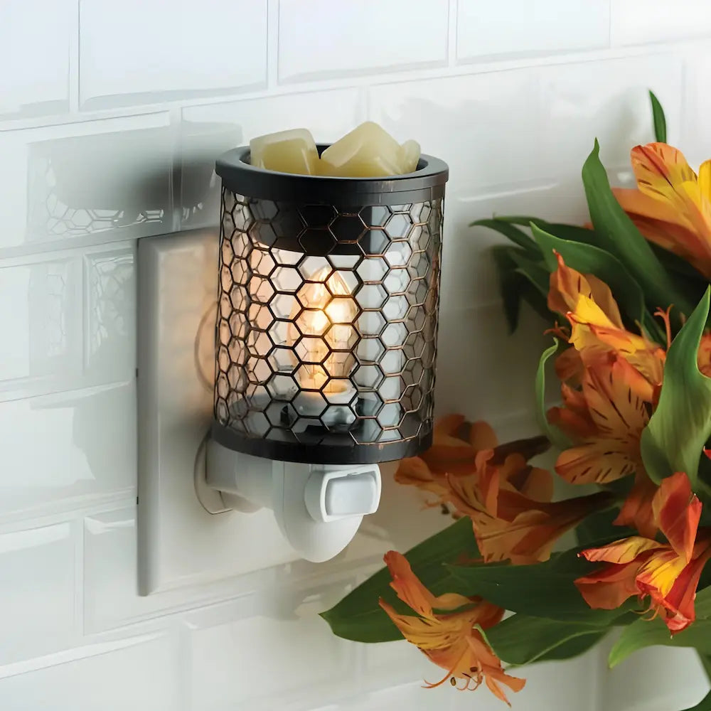 Calentador Electrico Enchufable Chicken Wire Vintage Bulb Pluggable - Candle Warmers