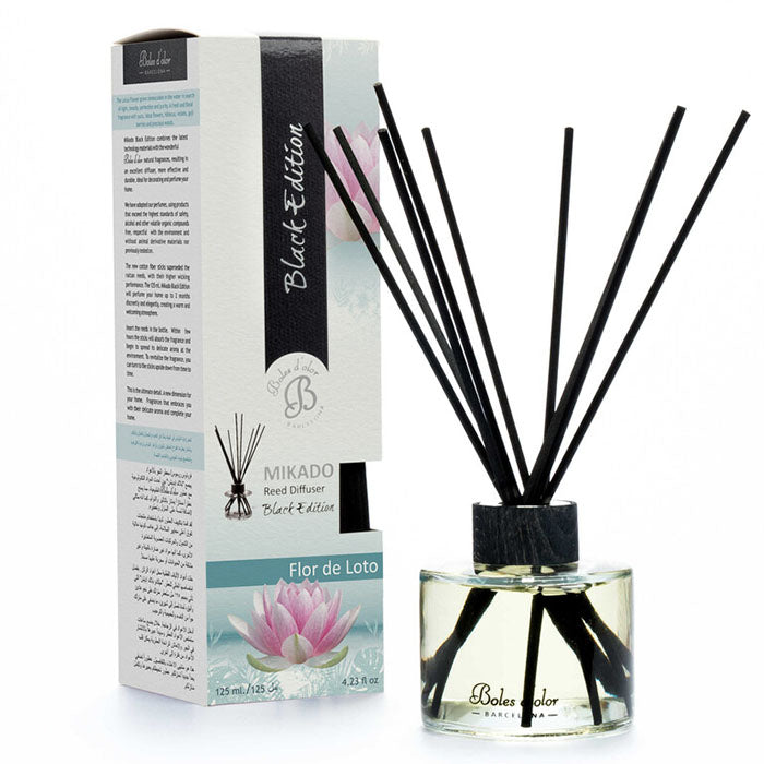 Decoaroma Boles d olor Mikado Black Edition Flor de Loto