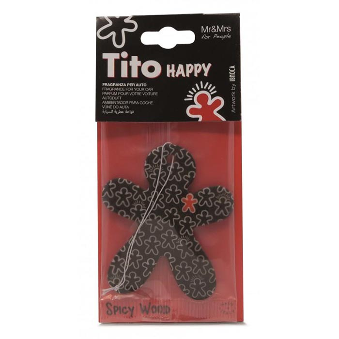 Mr and Mrs Fragrance Ambientador de auto Tito Papper Black Spicy Wood