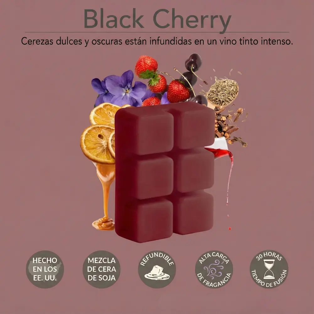 Cera Aromática Black Cherry Candle Warmers