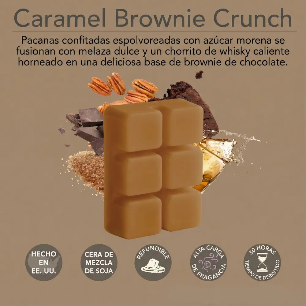 Cera Aromática Caramel Brownie Crunch Candle Warmers