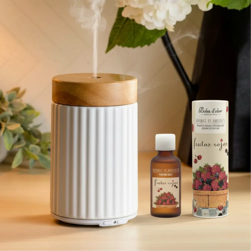 Difusor electrico Ceramic and Wood + esencia para difusor electrico Boles d'olor